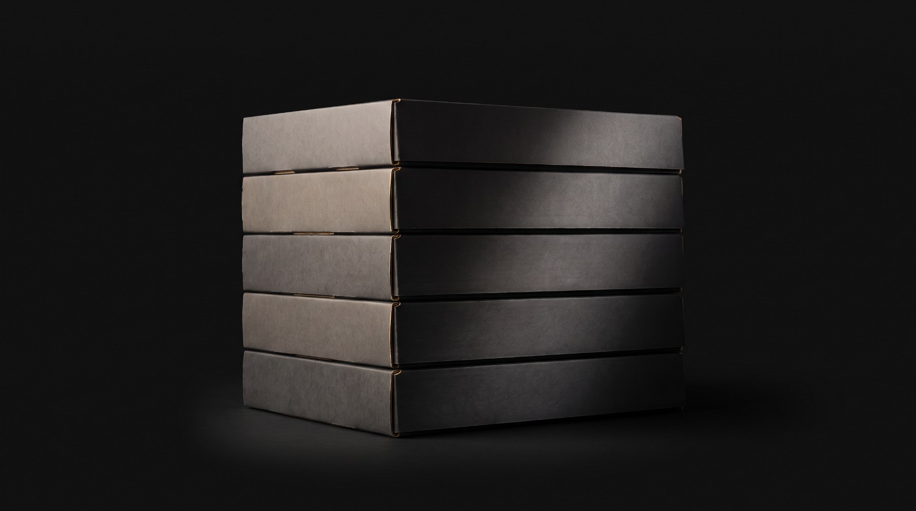 Boxed consumer electronics staged for a volume buy